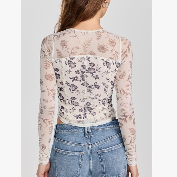 Free People Betty’s Garden Top | Neutral Combo | Size Small - Picture 2 of 9